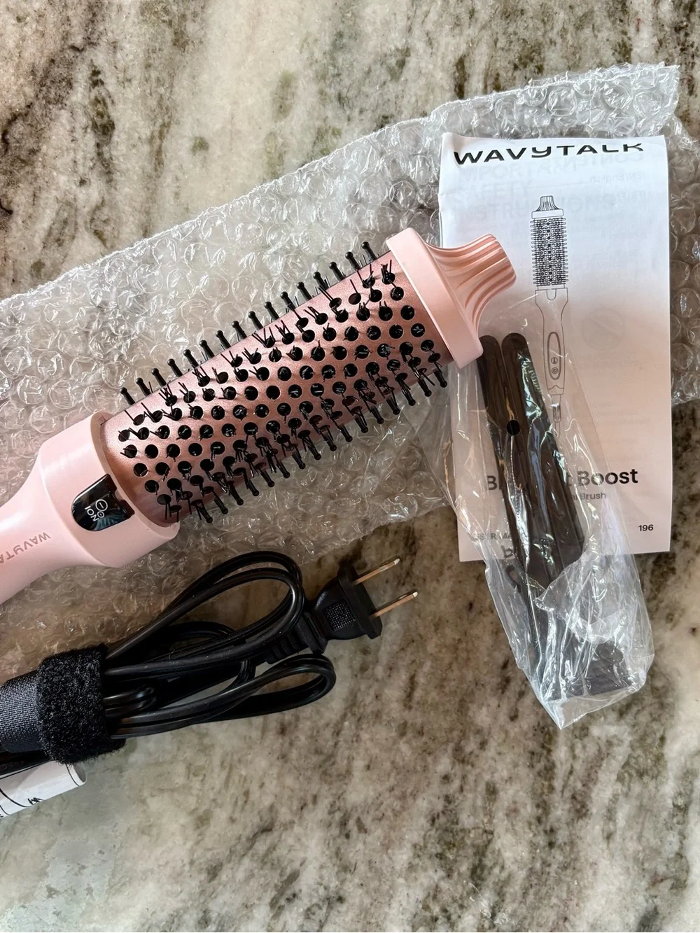 Wavytalk—Blowout Boost 1.5 Inch Ionic Thermal Brush, Pink
